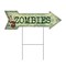 Signmission Zombies Arrow Yard Sign Funny Home Decor 30in Wide C-ARROW10-DS-999532 - alternate 1